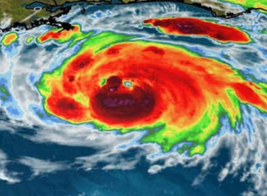 Hurricane Ida color satellite August 2021