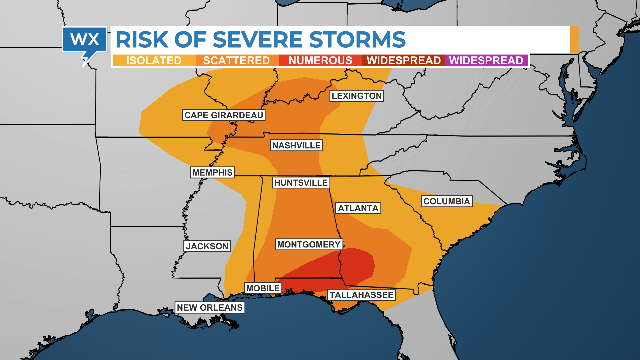 Example of Severe Weather Outlook map